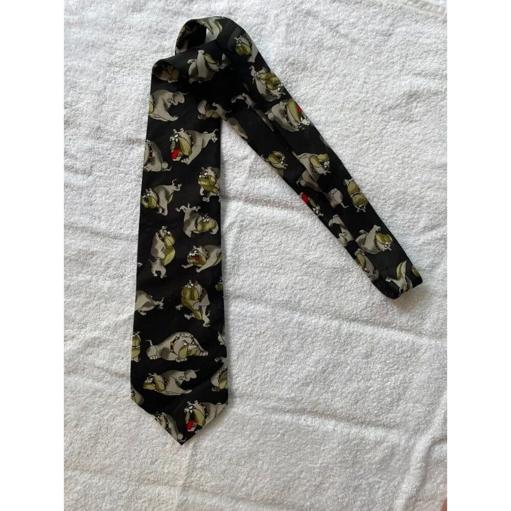 Dimoda Handmade Necktie Bulldog Pattern Spike Tom and Jerry